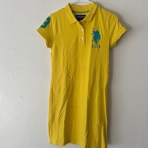 U.S. Polo Assn. Yellow Dress with Blue Logo